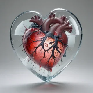 transparent broken heart