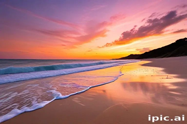 beach background sunset