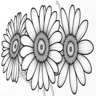 line work flowers