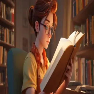 reading cartoon