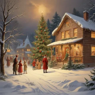 vintage christmas images to print