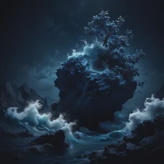 dark blue background aesthetic