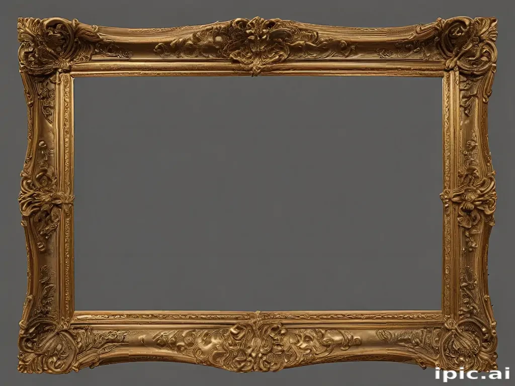 golden frame png transparent