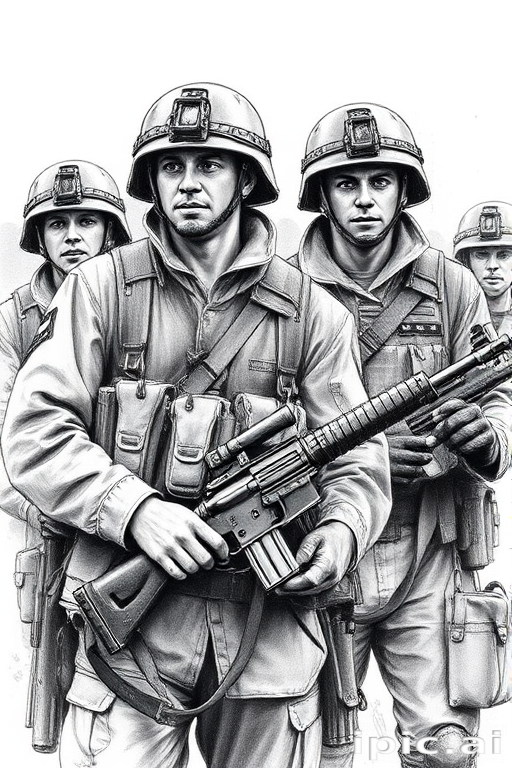 soldiers drawing