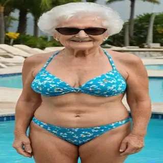 grandma in bikini