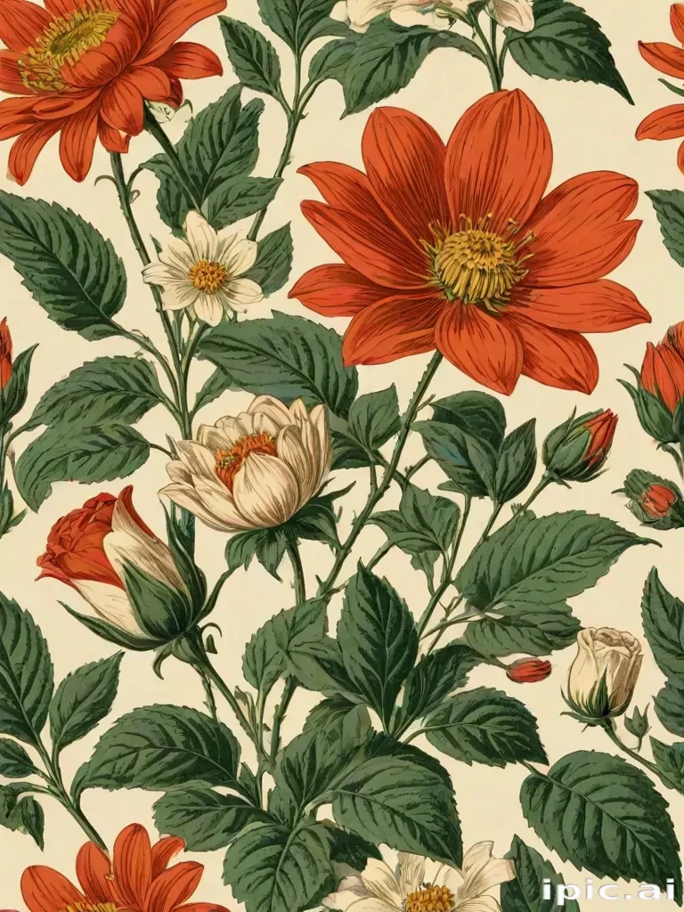 vintage flower illustration
