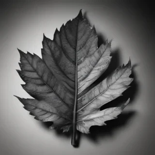 leaf images black and white