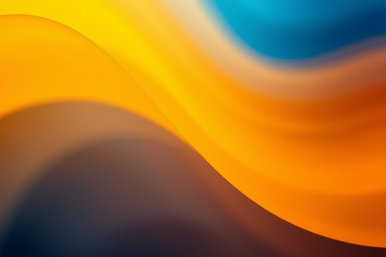 generate an abstract image with vibrant yellow and deep blue gradients, captured with a DSLR camera at f/2.8 aperture, ISO 100, 50mm lens, in portrait orientation, using a macro photography style for enhanced detail and texture