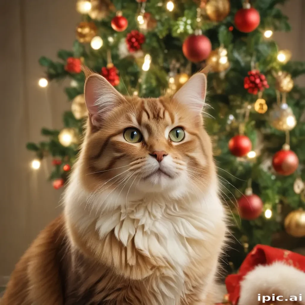 cat christmas background