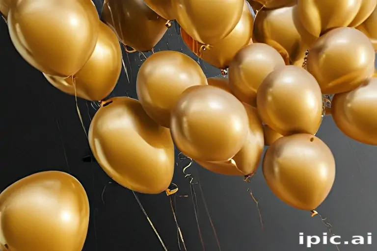 golden balloons