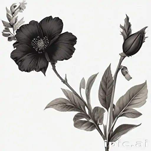 black flower png