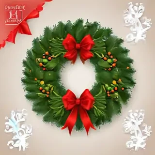 christmas wreath clip art