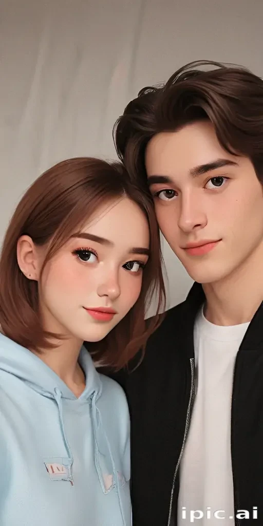 cartoon couple aesthetic