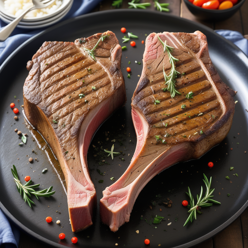 oven baked t bone steak