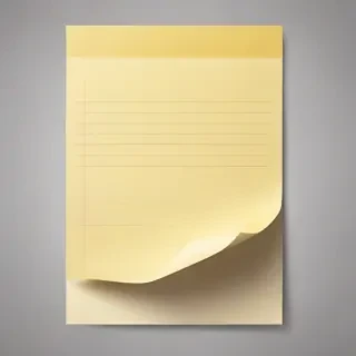 sticky note with transparent background