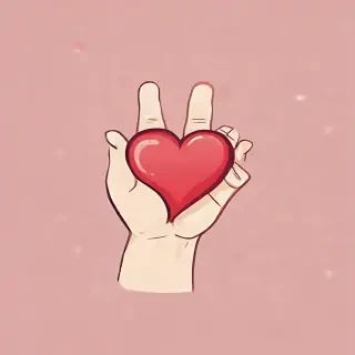 hand heart clipart