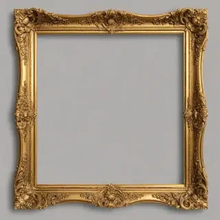 golden frame png transparent