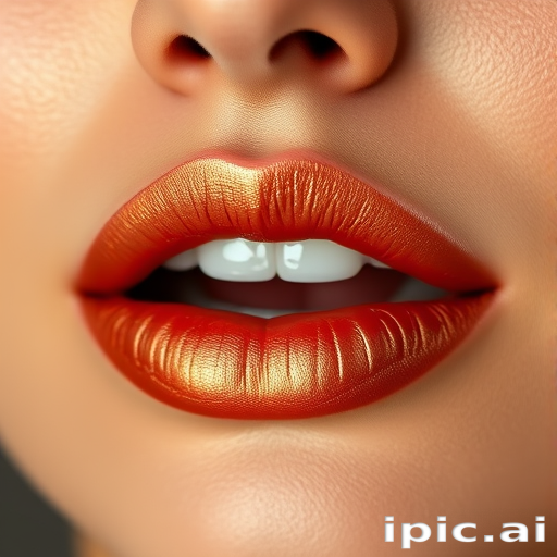 Opulent Bronze Goddess lip style offering a warm metallic hue, dimensional shimmer, and comfortable wear, ideal for achieving a sun-kissed and radiant appearance