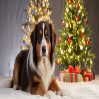 christmas dog wallpaper