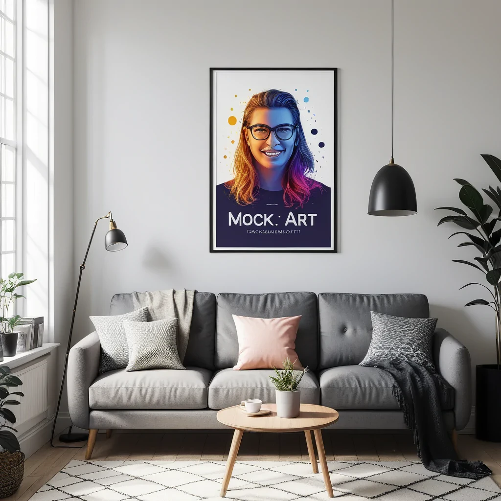 mockup wall art