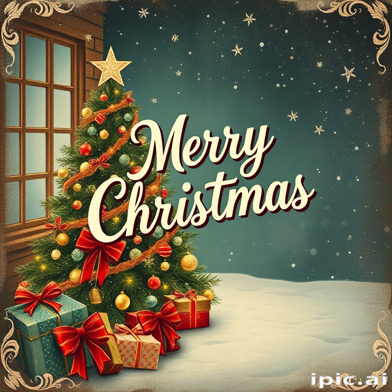 vintage merry christmas image