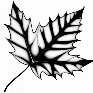 black and white clipart leaf