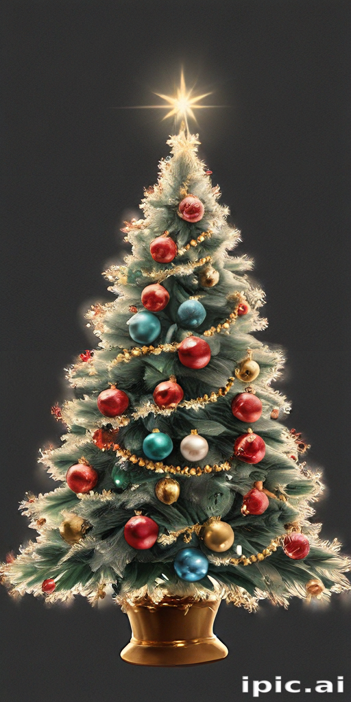 A Beautifully Decorated Christmas Tree Sparkling with Colorful ...
