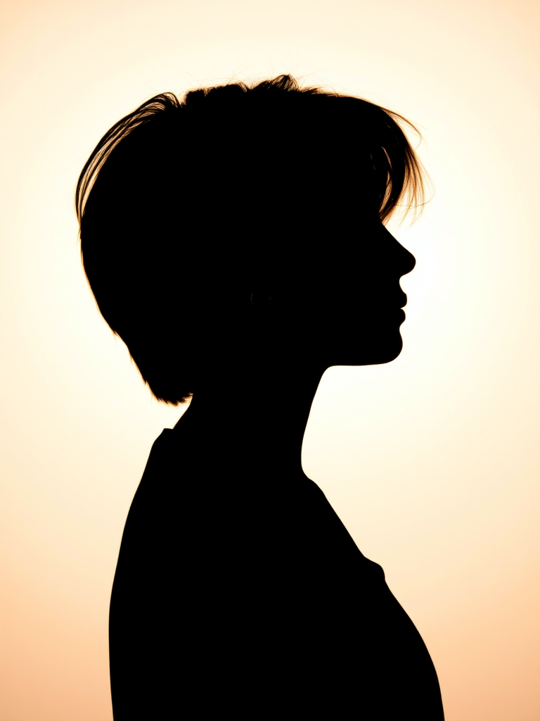 Create a high-contrast silhouette image against a light background, using a Canon EOS 5D Mark IV with a 50mm f/1.8 lens, aperture set to f/2.8, ISO 100, and a shutter speed of 1/200s, with a soft focus effect for artistic enhancement.