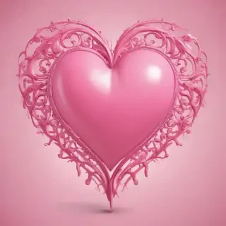 pink heart clipart