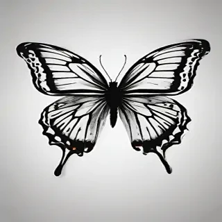 black butterfly outline