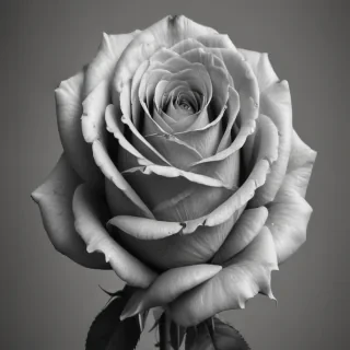 rose drawing black and white