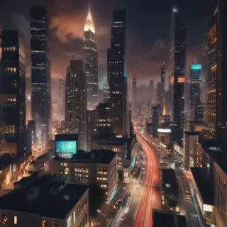 city lights background