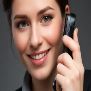 holding phone