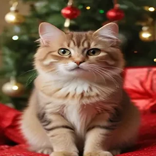cat christmas background