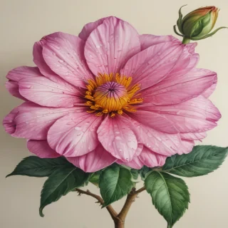 flower drawings with color
