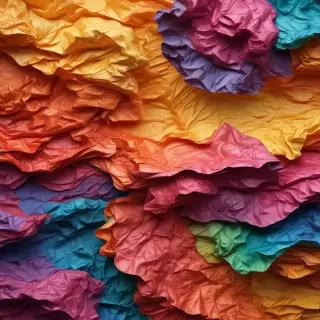 wrinkled paper overlay
