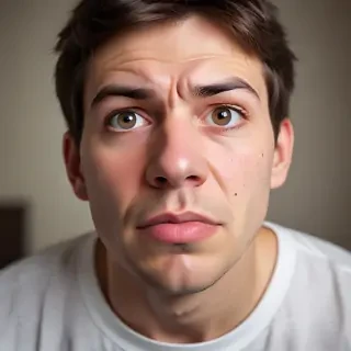 frustrated face