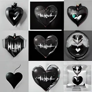 black heart aesthetic