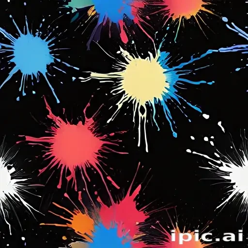 transparent paint splatter