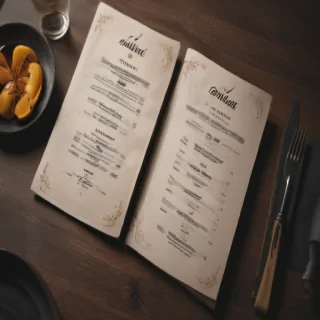 restaurant menu mockup