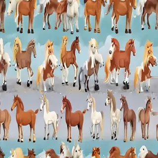 cartoon horses