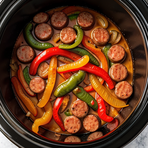 sausage peppers and onions in crock pot