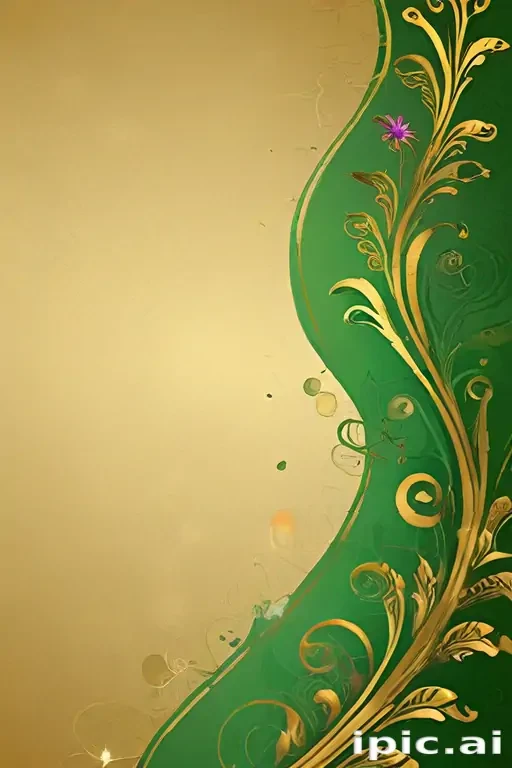 gold and green background