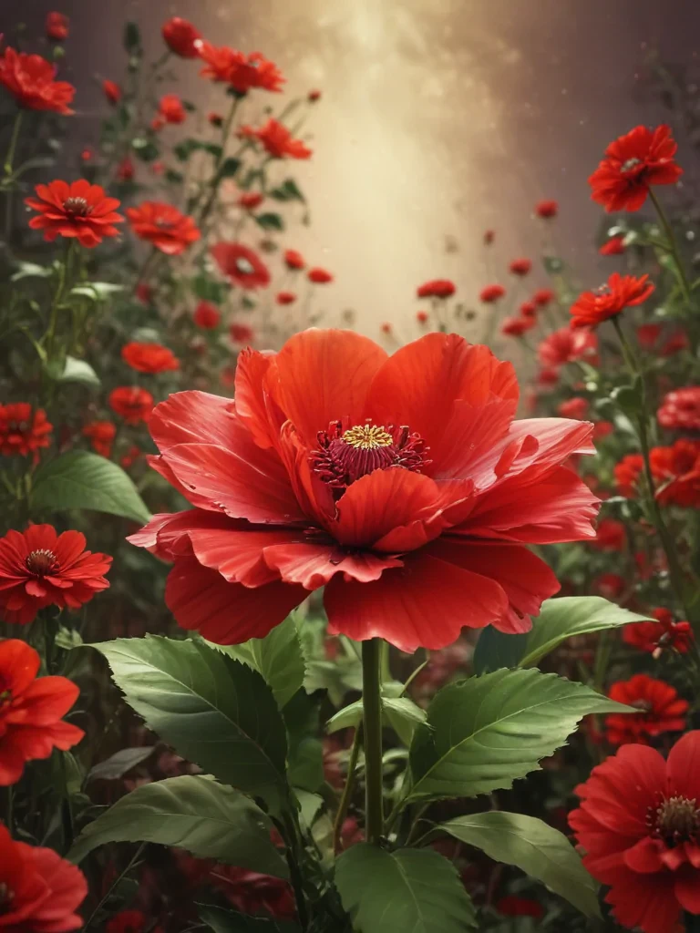 red flower bg