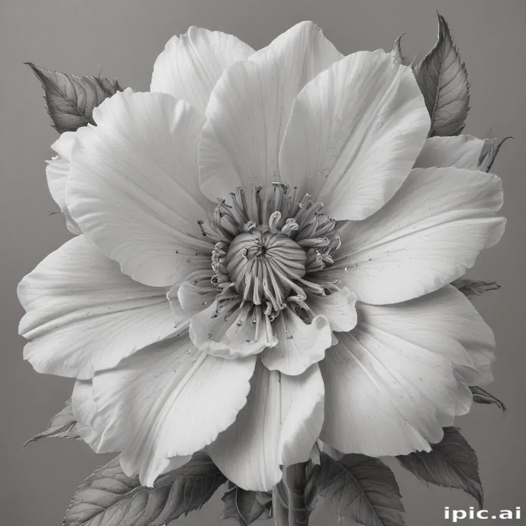 flower pencil drawing