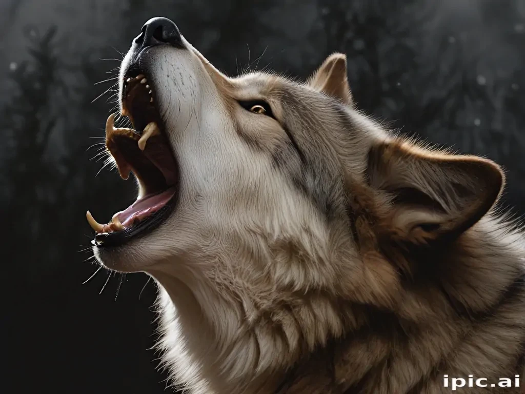 wolf howling png