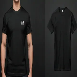 black t shirt mockup