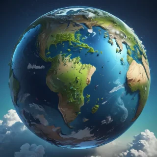 cartoon picture of the planet earth