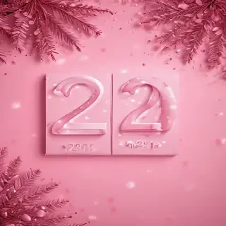 pink happy new year 2024