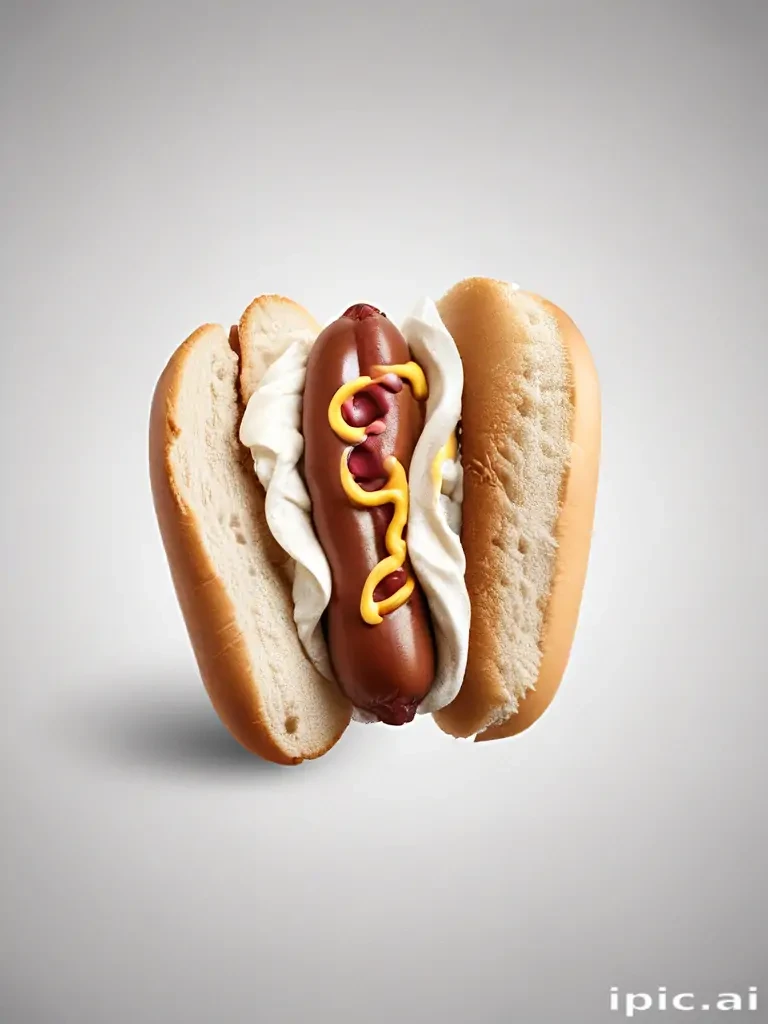 hot dog clipart black and white